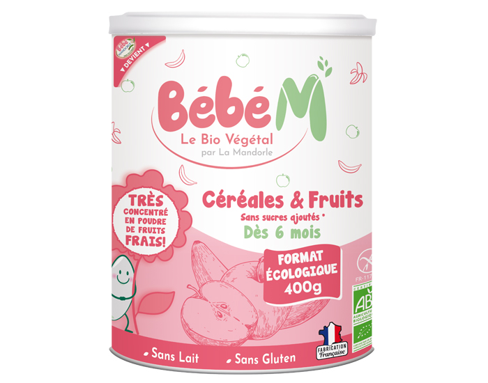 BEBE M Crales et Fruits - 400g - Ds 6 mois