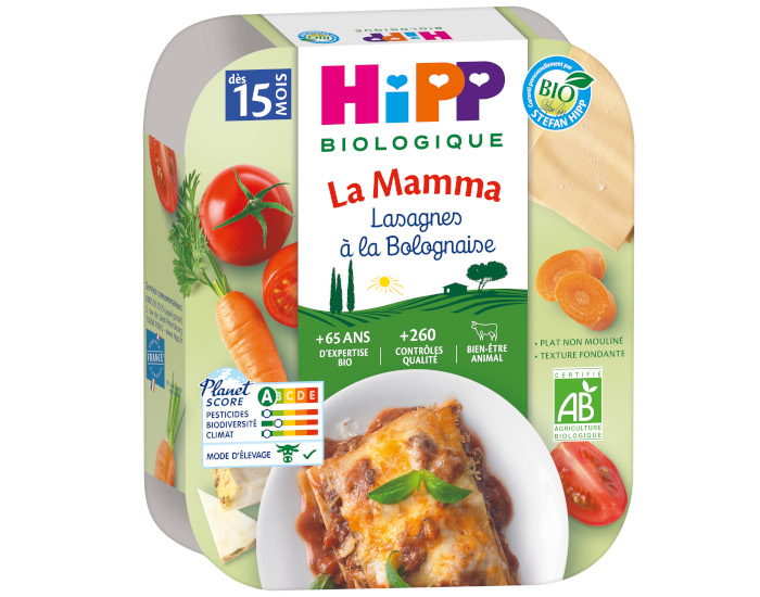 HIPP Ptes  l'Italienne de la Mamma- Assiette 250 g - Ds 15 et 18 mois
