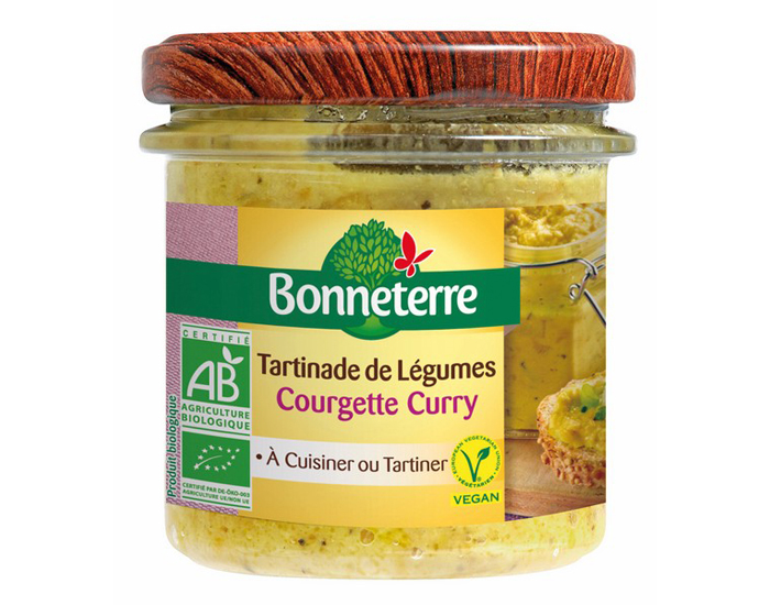 BONNETERRE Tartinade de Lgumes - Courgette Curry - 135 g