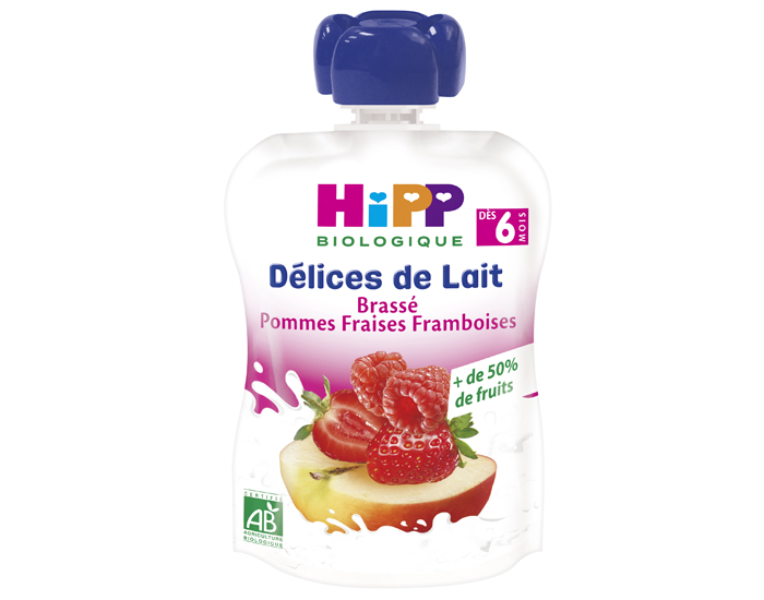 HIPP Dlice de Lait Gourde Brasse - 90 g - Ds 6 mois