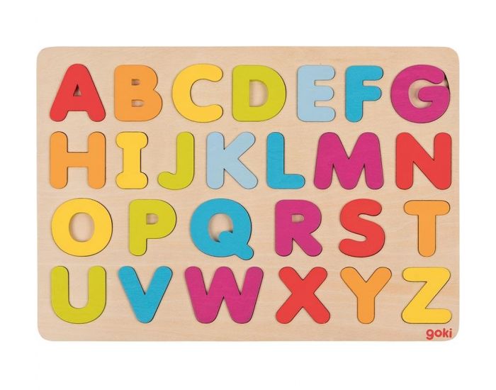 GOKI Alphabet Puzzle en Bois - A partir de 3 ans