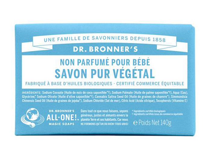 DR BRONNER'S Savon Sans Parfum Bb et Famille - 140 g