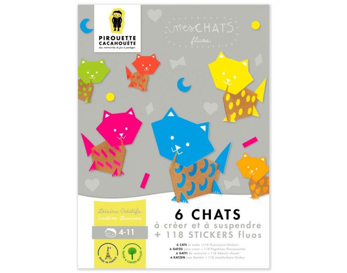 PIROUETTE CACAHOUETE - Kit Cratif Chats - Ds 4 ans