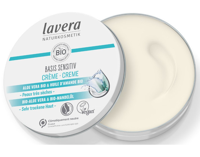LAVERA Basis Sensitiv - Crme Multi-Usages - Aloe Vera et Amande Bio - 150 ml (1)