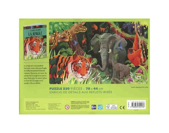 SASSI JUNIOR Puzzle & Livre - La Plante en Danger - La Jungle (1)