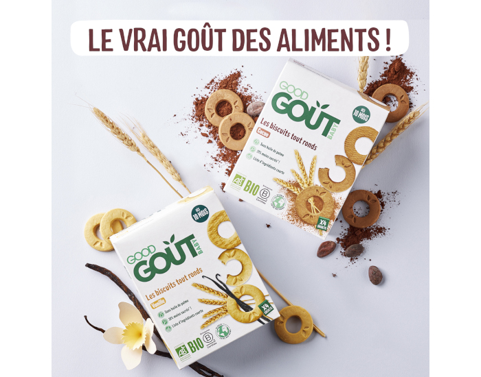 GOOD GOUT Biscuits Tout Ronds Vanille - 80g - Ds 10 mois (1)
