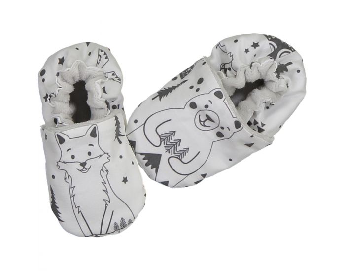 CHOUCHOUETTE Chaussons souples fox and bear nb (2)
