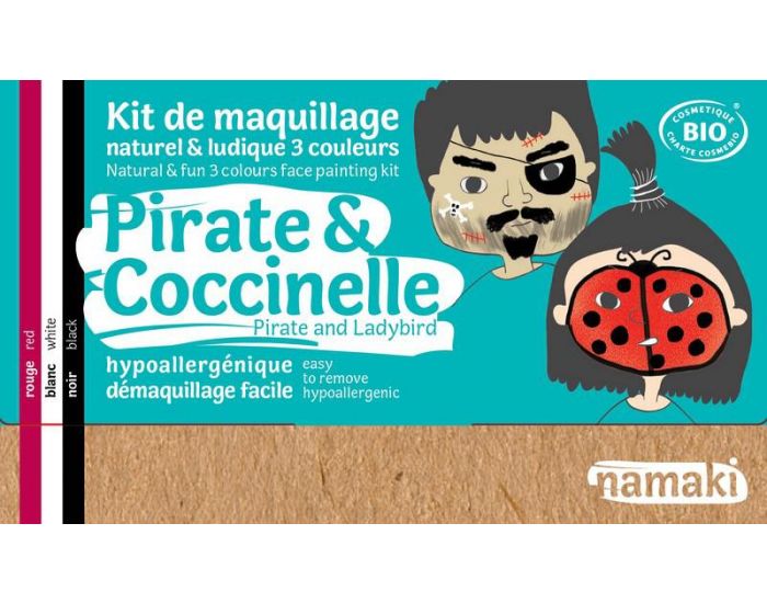 NAMAKI Kit de Maquillage 3 Couleurs - Pirate et Coccinelle - Ds 3 ans (7)
