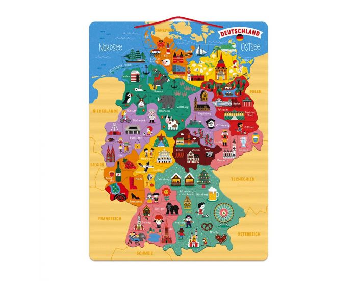 JANOD Puzzle Carte d'Allemagne Magntique - Ds 6 ans (3)