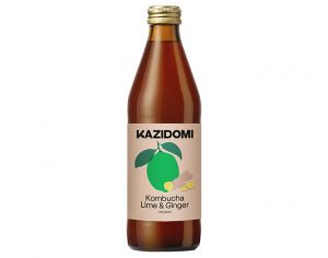 KAZIDOMI Kombucha Citron Vert & Gingembre Bio 330ml