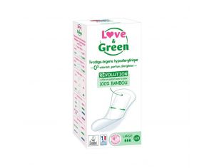 LOVE & GREEN Protge Lingerie Hypoallergniques - Large - Paquet de 28