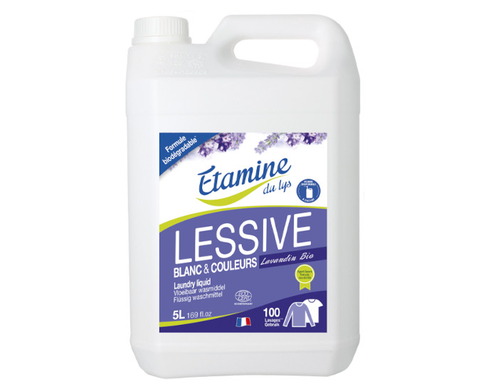 ETAMINE DU LYS Lessive Liquide Blanc et Couleurs  la Lavande 5 L