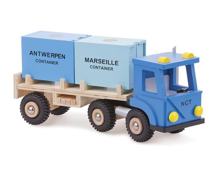 NEW CLASSIC TOYS Camion avec 2 containers - Ds 3 ans