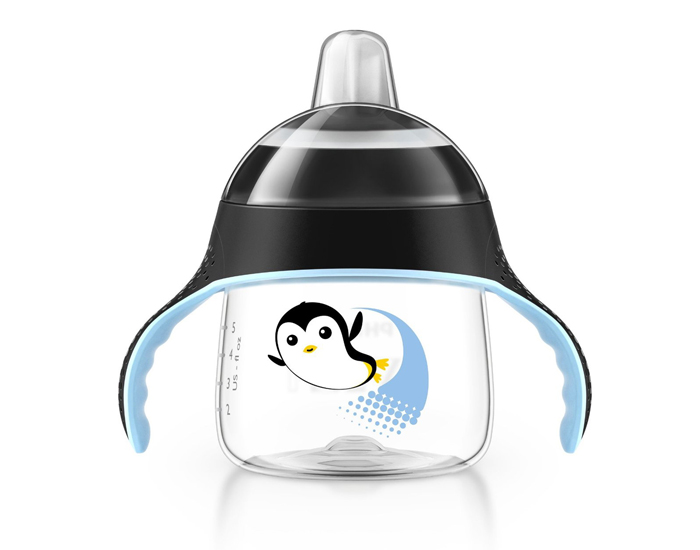 AVENT Tasse  Bec Anti-Fuites Pingouins - 200 ml - Ds 6 mois
