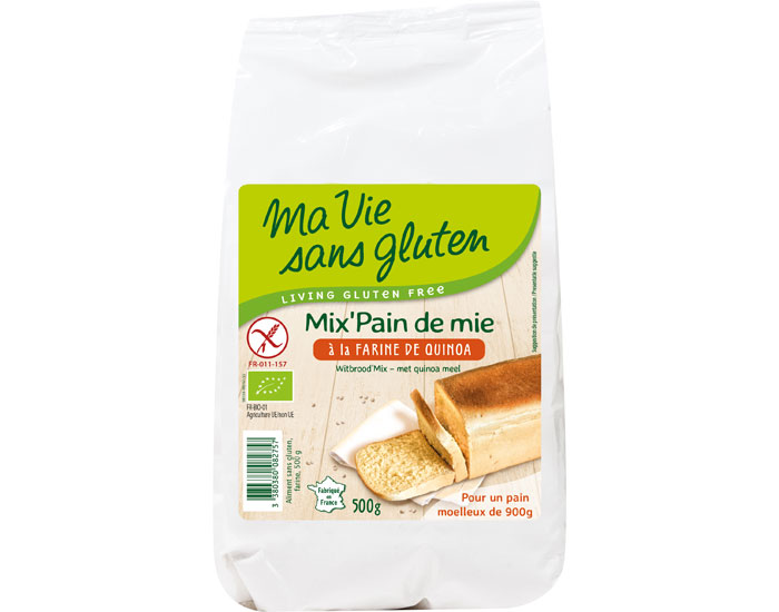 MA VIE SANS GLUTEN Mix Pain de Mie  la Farine de Quinoa - 500 g 