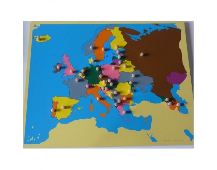 Carte puzzle de l'Europe petit modle - Ds 3 ans
