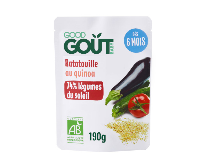 GOOD GOUT Petit Plat Bb Ratatouille au Quinoa - 190g - Ds 6 mois