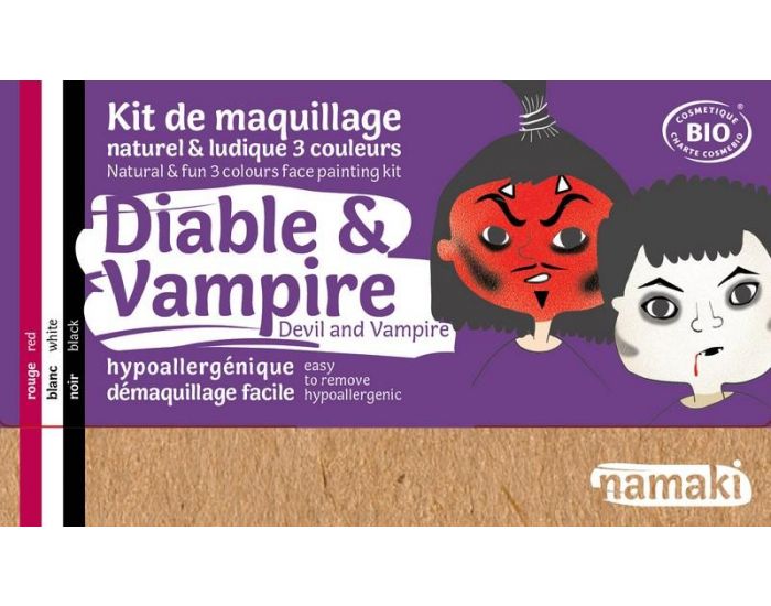 NAMAKI Kit de Maquillage 3 couleurs - Diable et Vampire (2)