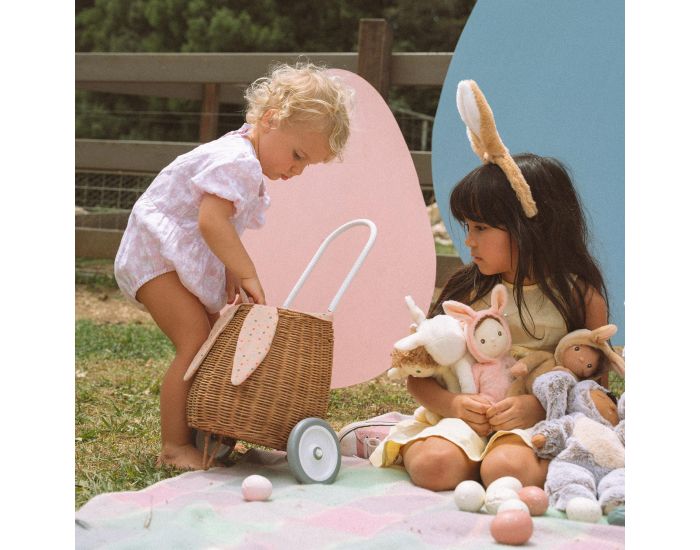 OLLI ELLA Panier  Roulettes - Bunny Luggy - Ds 3 ans (2)