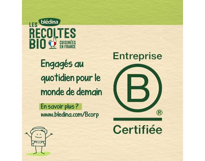 BLEDINA Les Rcoltes Engages - 6x(2x200g) - Carottes, Poireaux, Epautre et Saumon Sauvage - Ds 6 m (3)