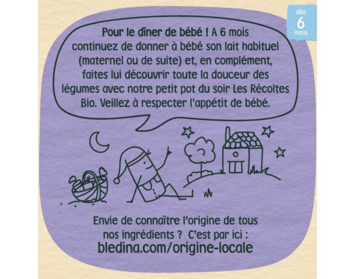 BLEDINA Les Rcoltes Bio - 6x(2x200g) - Ratatouille Provencale et Semoule - Ds 6 mois (3)