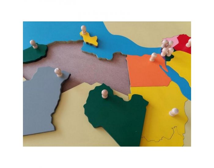 Carte Puzzle du Maghreb et Pninsule Arabique haut de gamme - Ds 3 ans (2)