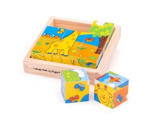 BIGJIGS TOYS Puzzle Cube - Safari - Ds 1 an
